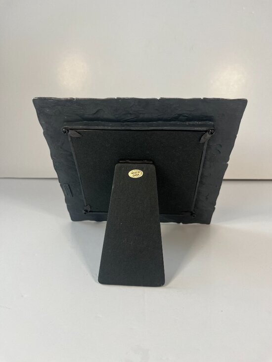 1990s Pewter Hearts and Stars Frame Geometric Celestial Embossed Vintage Decor - Picture 4 of 9